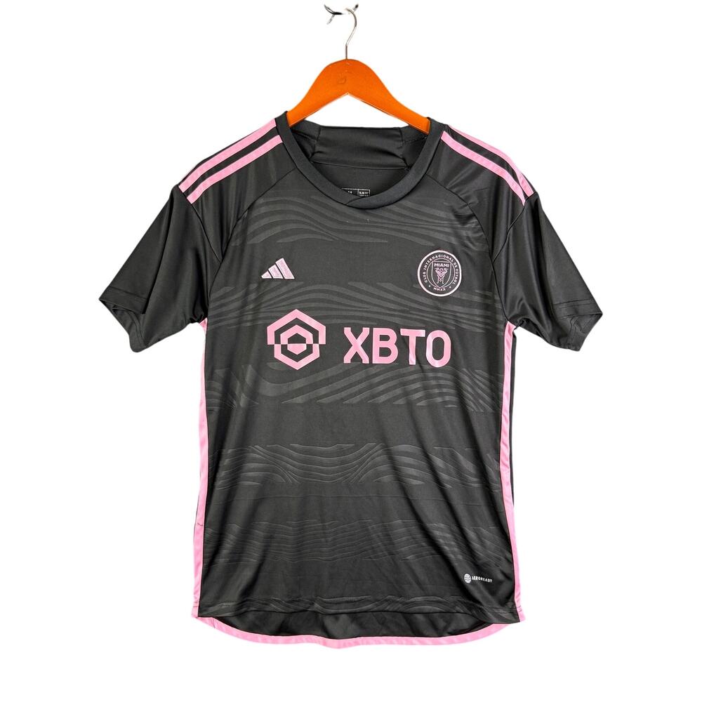 Adidas inter Miami CF Away Soccer Jersey #2‎ Slim Fit Black Pink Mens Medium